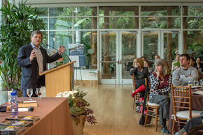 Speaker Douglas Brinkley at Phipps Conservatory and Botanical Gardens, Pittsburgh, Penn. 2017